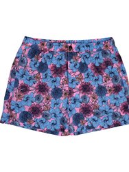 Quack Hibiscus Garden Swim Short In Pink