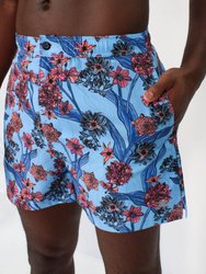 Quack Ocean Floral Blue Shorts