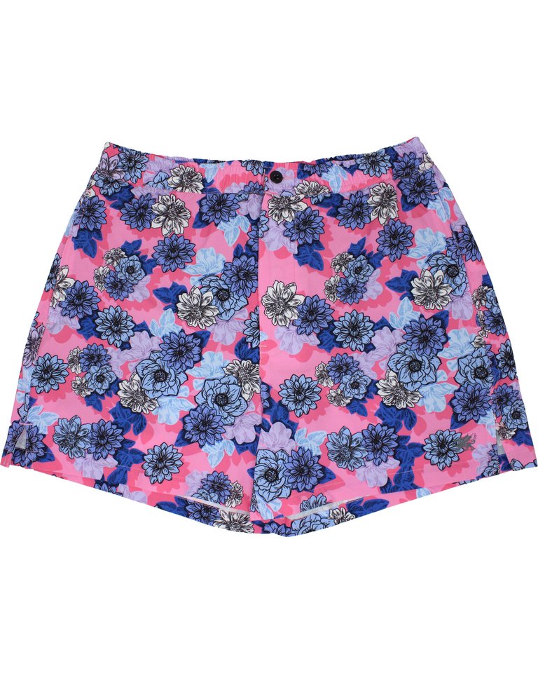 Quack Snap Floral Swim Short - Pink - Pink