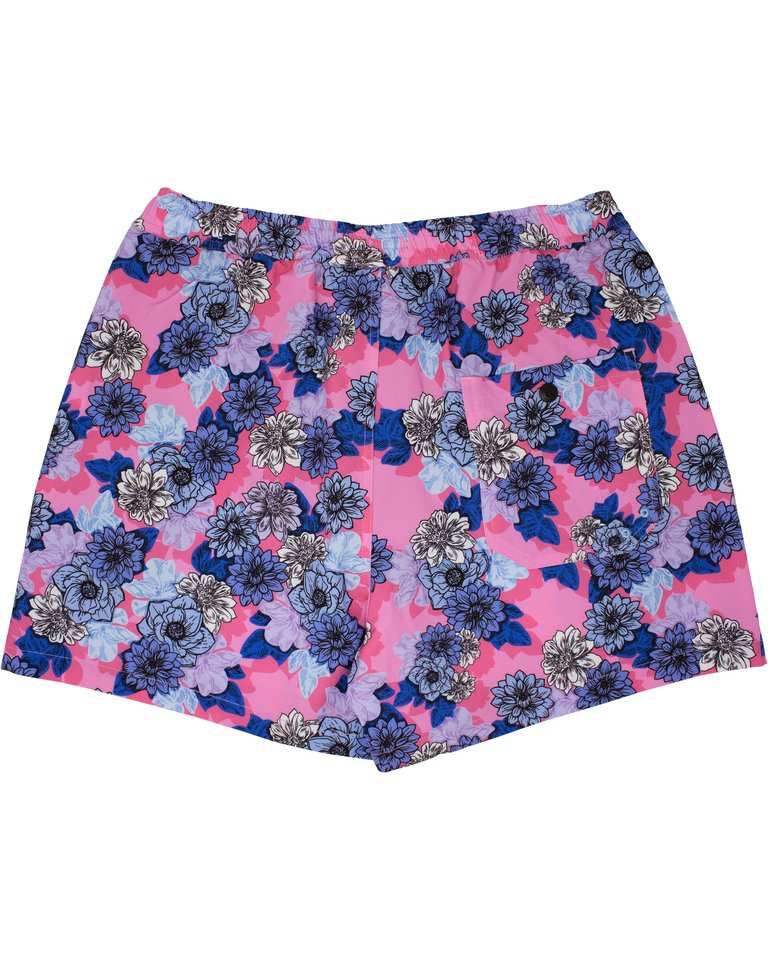 Quack Snap Floral Swim Short - Pink