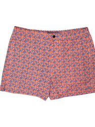 Quack Swim Short - Flamingoes Coral