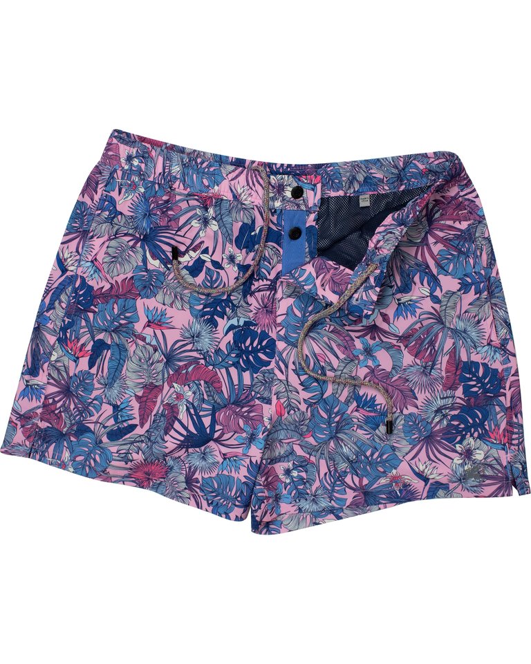 Quack Swim Short - Jungle Garden Pink