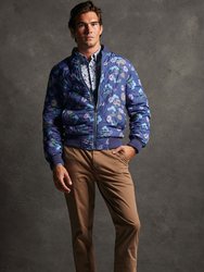 Ron Spaced Floral Reversible Bomber Jacket - Aegean
