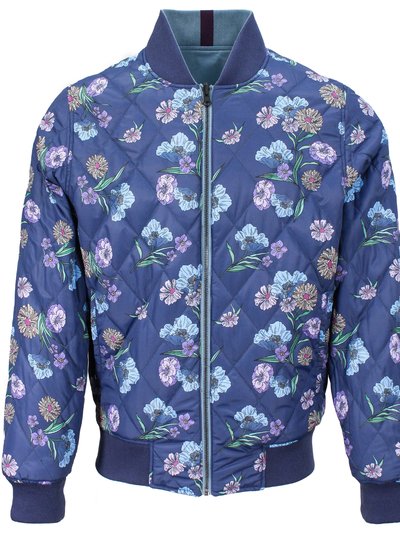 Lords of Harlech Ron Spaced Floral Reversible Bomber Jacket - Aegean product