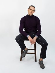 Ronald Merino Turtleneck Sweater - Plum