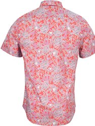 Scott Handcut Floral Shirt - Melon