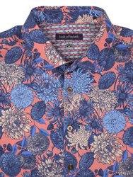 Scott Mums Floral Peach Shirt