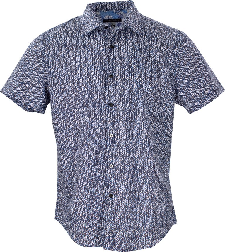 Scott Small Petals Shirt - Blue