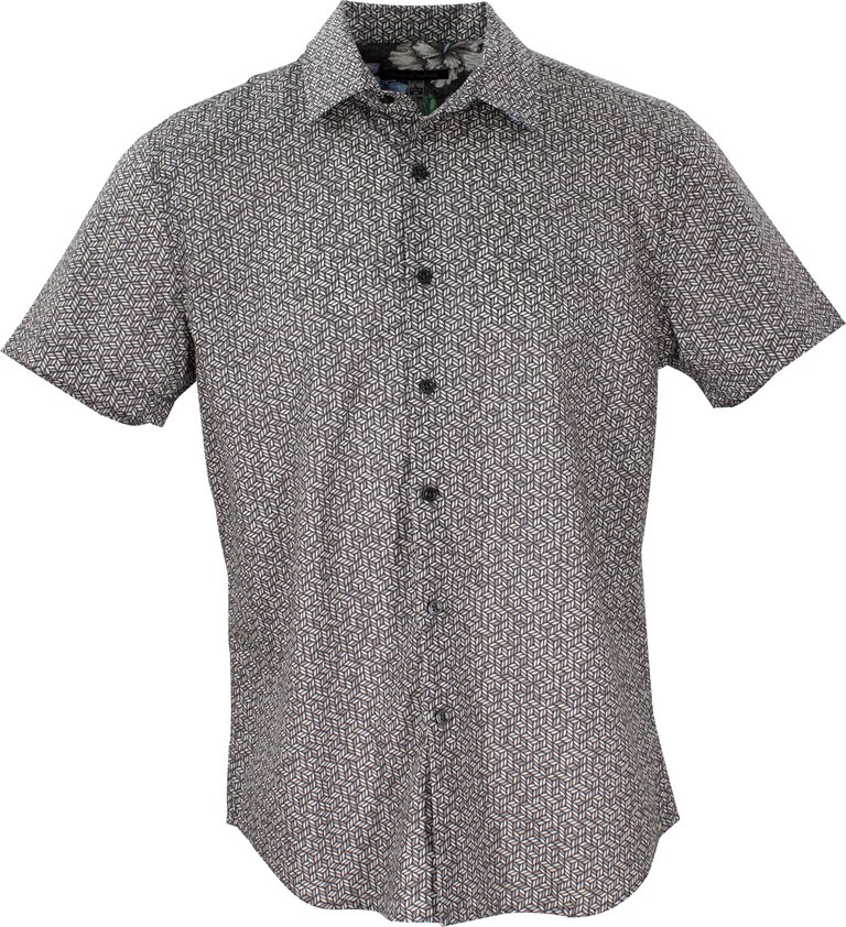 Scott Small Petals Shirt - Grey