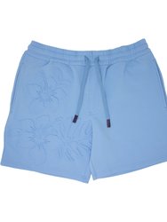 Silus Embossed Interlock Shorts - Blue - Silus Embossed Blue