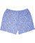 Silus Handcut Floral Interlock Shorts - Blue