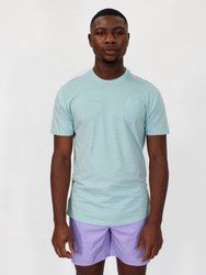 Tate Lagoon Stripe Crew Neck Tee - Lagoon Stripe