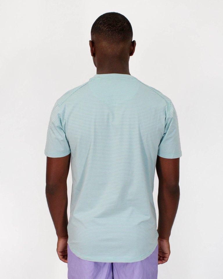 Tate Lagoon Stripe Crew Neck Tee