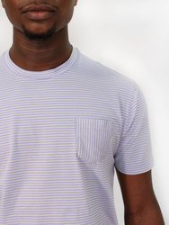 Tate Lavender & Yellow Stripe Crew Neck Tee