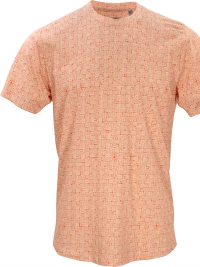 Lords of Harlech Taylor Parquet Peach Crew Neck Tee product