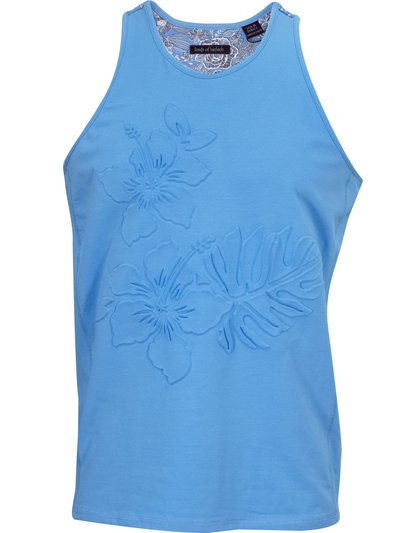 Lords of Harlech Tedford Embossed Floral Tank - Blue product