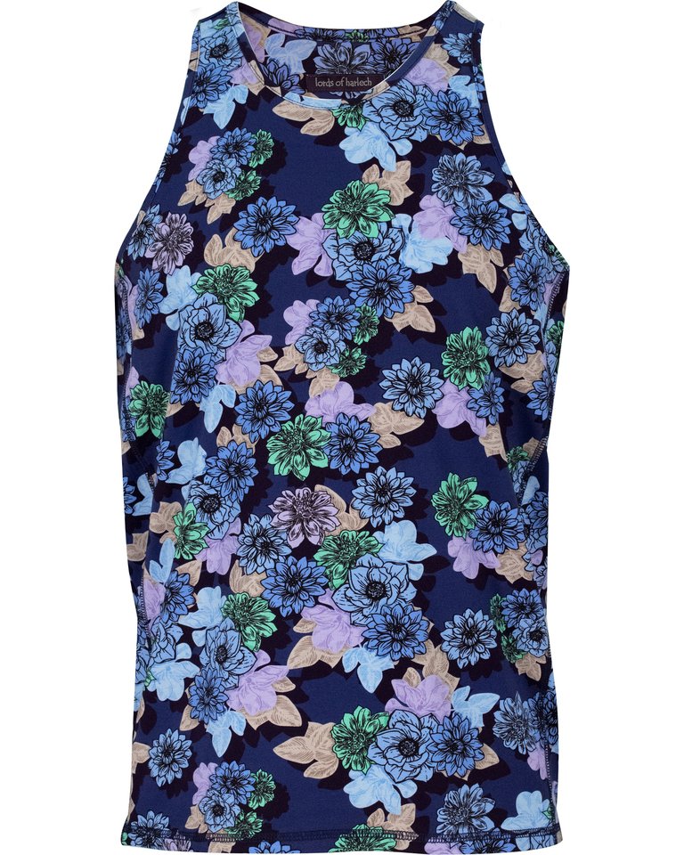 Tedford Snap Floral Tank - Navy - Tedford Snap Floral Navy