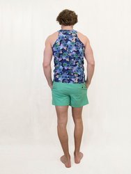 Tedford Snap Floral Tank - Navy