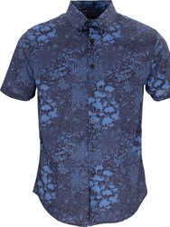 Tim Paisley Floral Navy Shirt - Navy