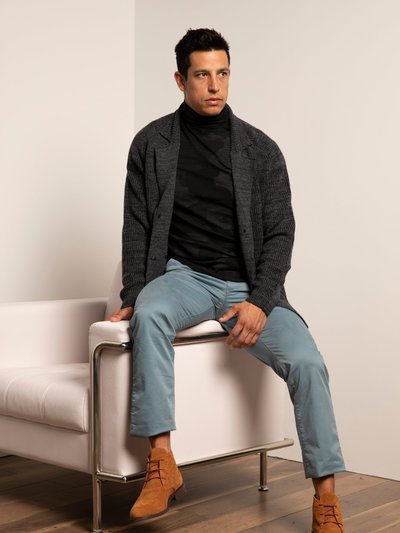 Lords of Harlech Todd Turtleneck Woolcamo Charcoal product