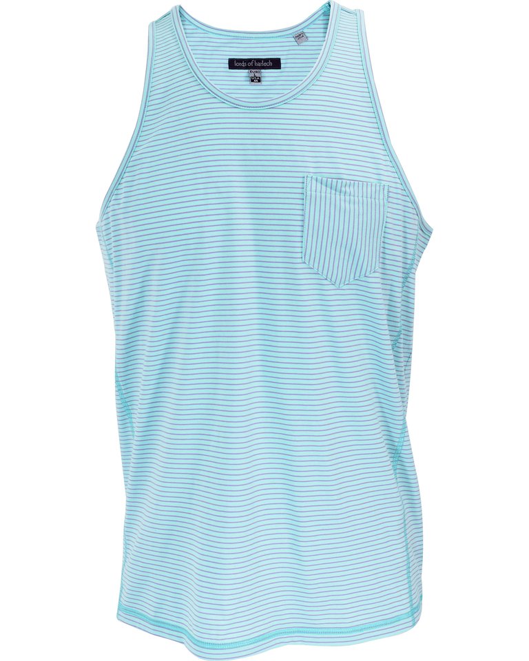 Tristan Lagoon Stripe Pocket Tank