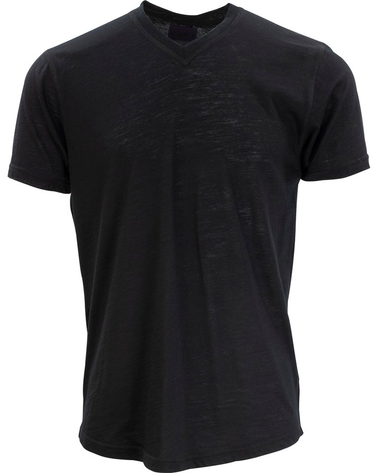 Victor Black V-Neck Tee - Black