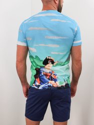 Victor Geisha T-Shirt - Blue