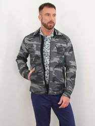 Zen Crane Shirt Jacket Camo Charcoal