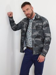 Zen Crane Shirt Jacket Camo Charcoal