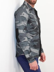 Zen Crane Shirt Jacket Camo Charcoal