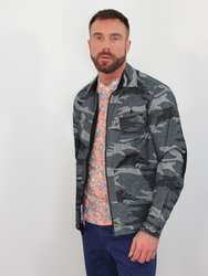 Zen Crane Shirt Jacket Camo Charcoal