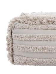 Air Washable Floor Pouffe, Natural - OS