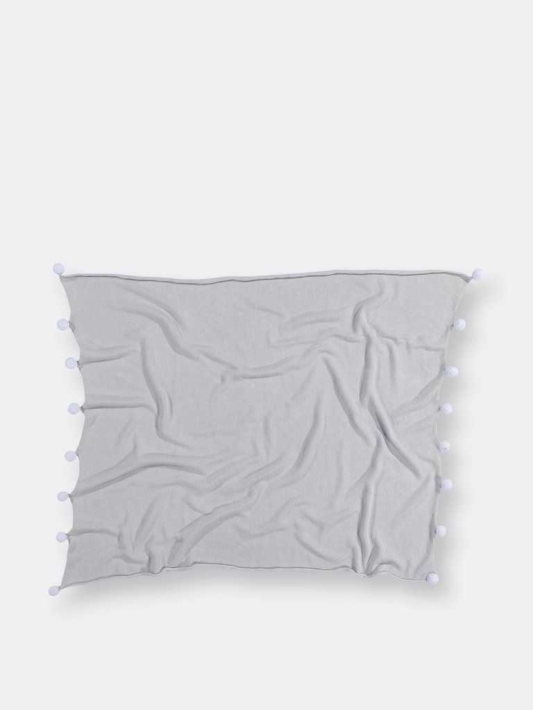 Bubbly Baby Blanket - Light Grey, White