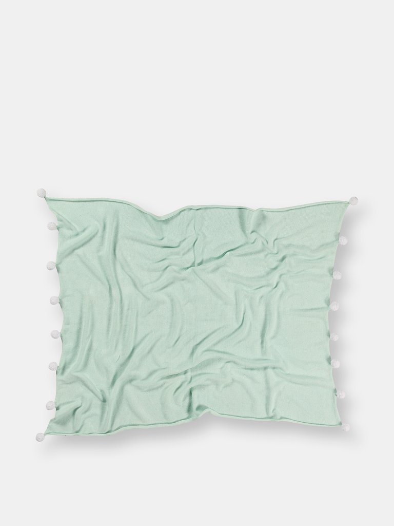 Bubbly Baby Blanket - Soft mint, White