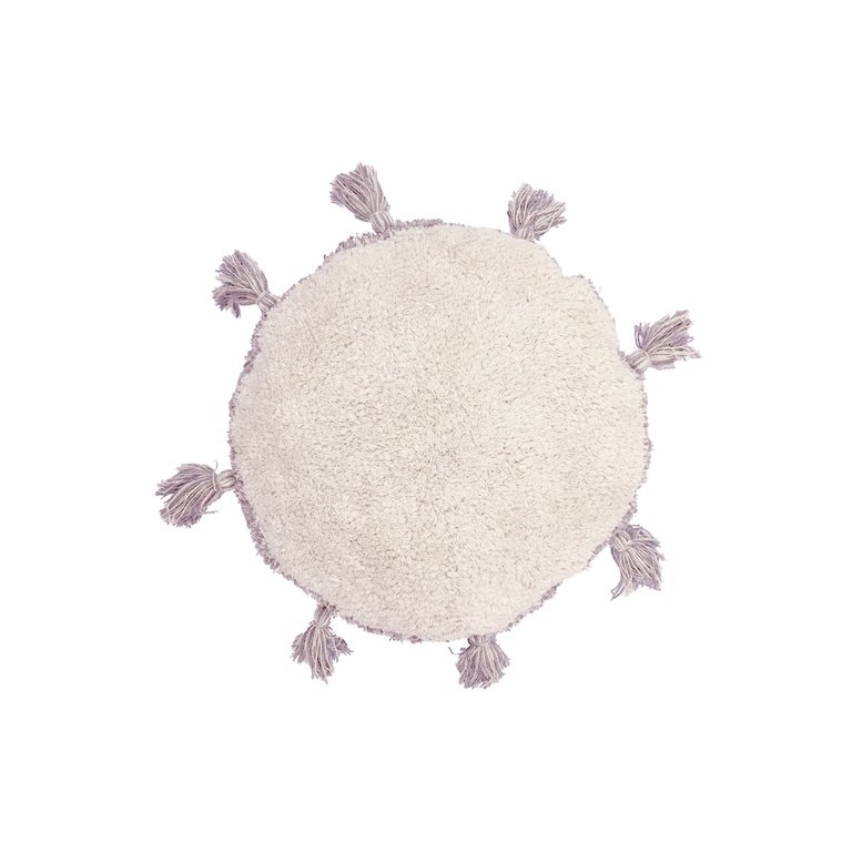 Circle Rugcycled Floor Cushion, Natural/Grey - OS - Natural, RugCycled yarn