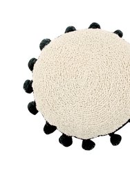 Circle Washable Pillow, Black - OS - Natural, Black