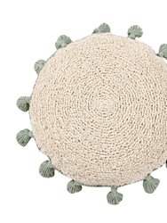 Circle Washable Pillow, Black - OS - Natural, Medium green