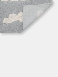 Clouds Washable Rug, Grey