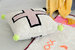 Cross Washable Pillow, Pink/Natural - OS