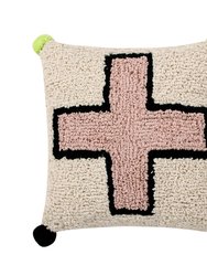 Cross Washable Pillow, Pink/Natural - OS - Natural, Black, Nude,  Neon green