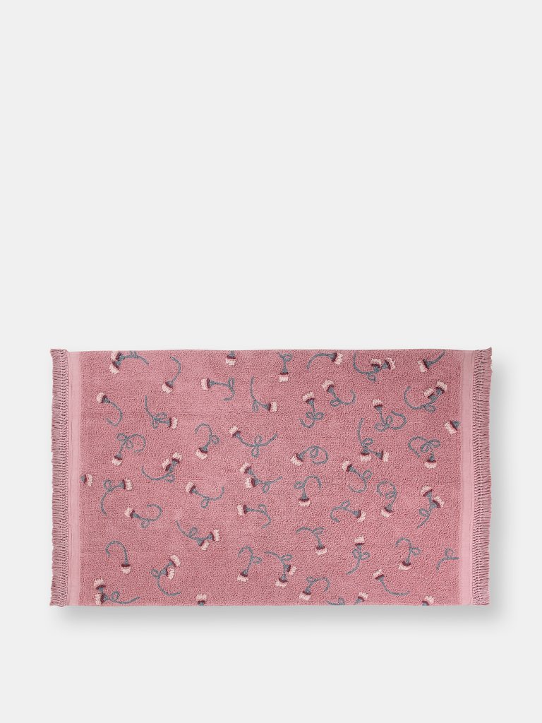 English Garden Washable Rug, Ash Rose - Ash Rose