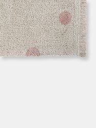 Hippy Dots Washable Rug, Natural/Honey - 4' x 5' 3"