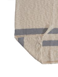 Knitted blanket Stripes Natural-Black/ Natural-Burgundy/ Natural-Grey