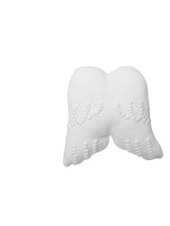 Knitted Cushion, Angel Wings - OS - White