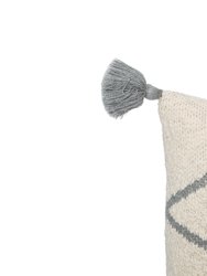 Little Oasis Knitted Cushion, Natural/Grey - OS