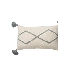 Little Oasis Knitted Cushion, Natural/Grey - OS - Natural, Grey