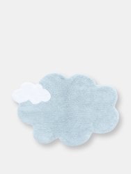 Mini Wings Washable Rug - Light blue, White