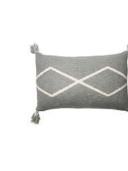 Oasis Knitted Cushion, Grey - OS - Grey, Natural