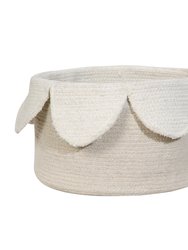 Petals Cotton Basket - Ivory + Natural