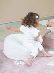 Round Knitted Biscuit Cushion, Pink - OS